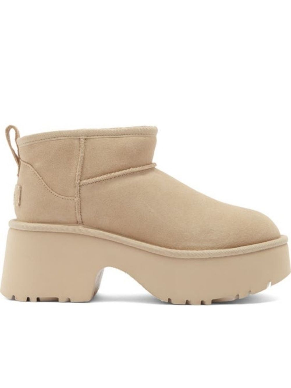 UGG Classic ultra Mini New Heights Boots In Beige MDSD NIB SZ9 - Picture 4 of 16